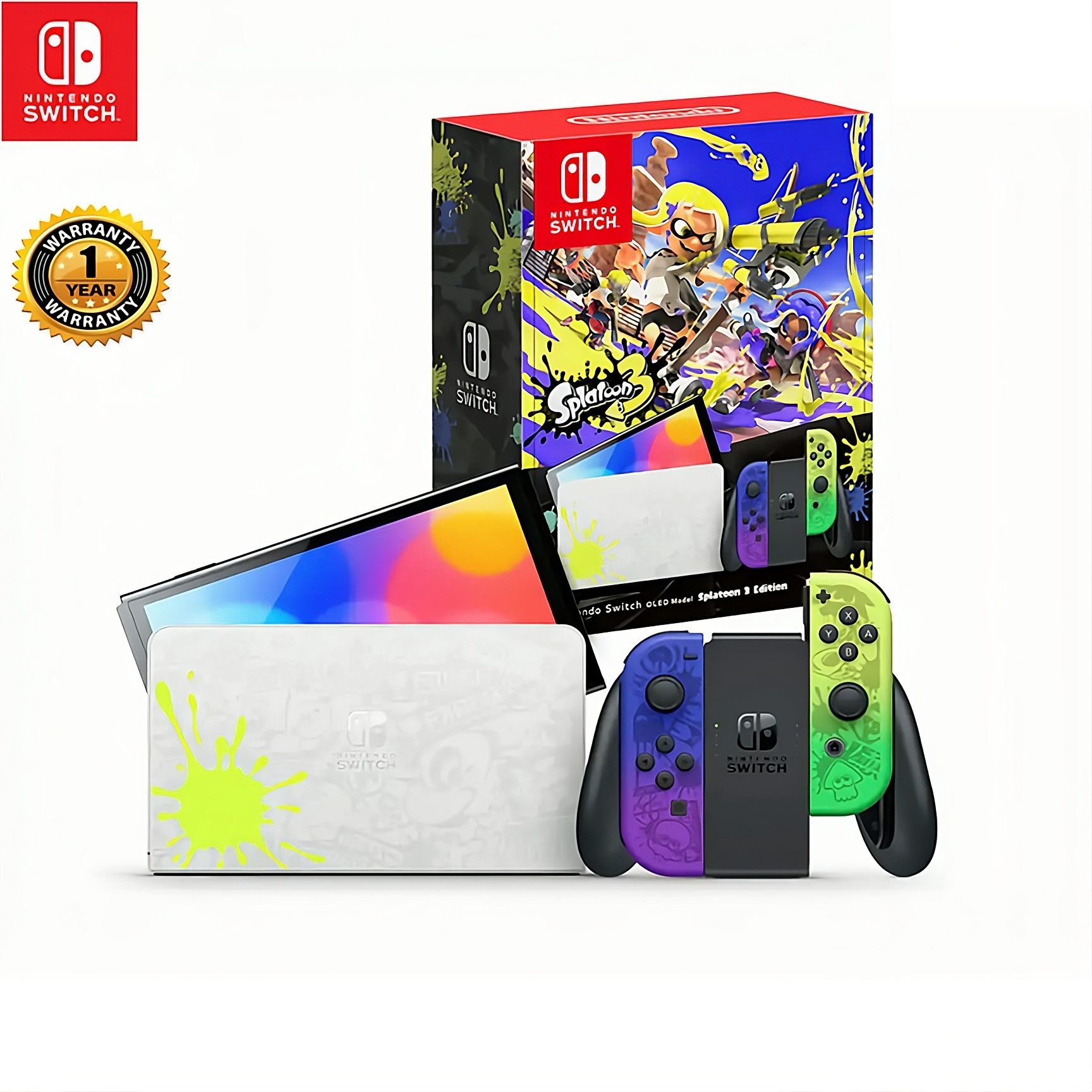 Nintendo Switch OLED Model Splatoon 3 Limited Edition Game Console Nintendo Switch OLED Model Splatoon 3 Limited Edition Game Console